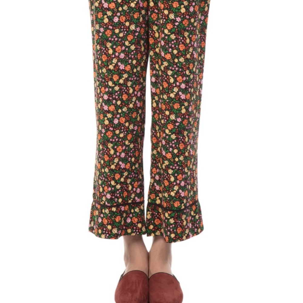 Ganni Joycedale 100% silk pull-on pant